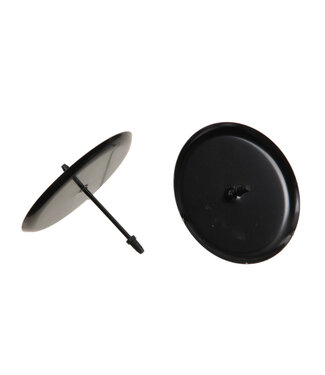 4A Black candle holder | Diameter 8 centimetres | Set of 4 pieces