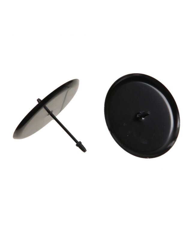 Black candle holder | Diameter 8 centimetres | Available to order in sets of 4