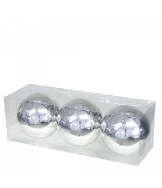 4A Boule de Noël en plastique de couleurs mélangées | Diamètre 120 millimètres | Par 3 pièces