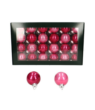 4A Pink glossy Christmas bauble | Diameter 40 millimetres | Per 48 pieces