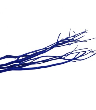 4A Mitsumata bleu en flocons branches séchées déco | Longueur 115 centimètres | 3 branches par bouquet | Par bouquet