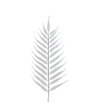 4A Naturelle feuille pailletée blanche | Longueur 42 centimètres | Par 4 pièces