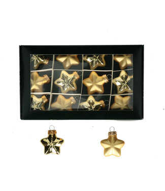4A Gold-coloured Christmas bauble star | Diameter 40 millimetres | Per 12 pieces