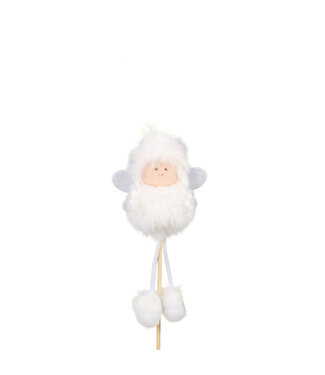 4A Natürlicher weißer Weihnachtsengel-Stecker | Länge 20 Zentimeter | Pro 4 Stück