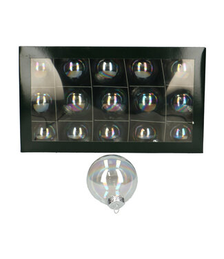 4A Mixed colours transparent Christmas bauble | Diameter 60 millimetres | Per 30 pieces