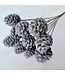 White Snow-Covered Pine Cones | Length 55 centimetres | Available to order in sets of 10