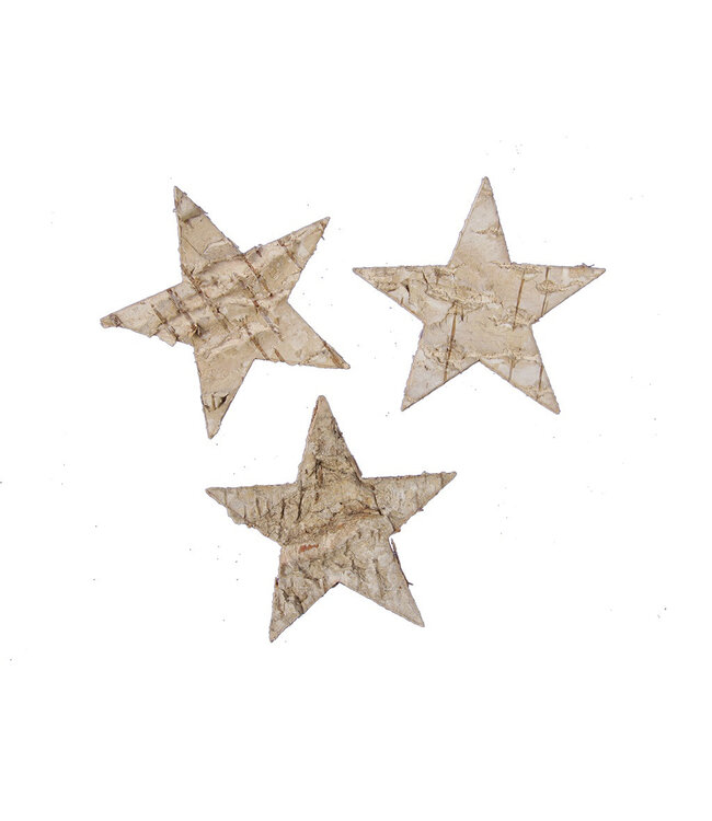 Étoile en bois de bouleau naturelle | Longueur 7 centimètres | Commande par 24 pièces