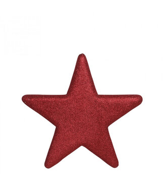 4A Paillettes rouges Ster déco | Diamètre 25 centimètres | Par 12 pièces