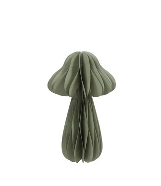 4A Champignon en papier vert Déco | Largeur 12 centimètres | Hauteur 20 centimètres | Par pièce