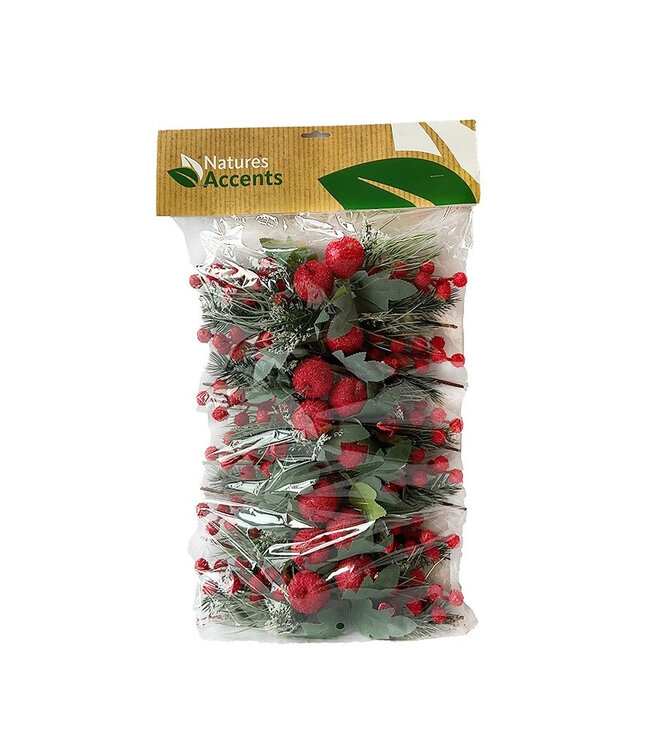 Pique-pomme rouge | Longueur 15 centimètres | Largeur 3 centimètres | À commander par 12 pièces