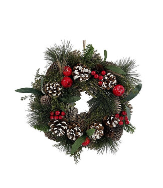 4A Natural Mixed Colour Apple Wreath | Diameter 30 centimetres | Per piece