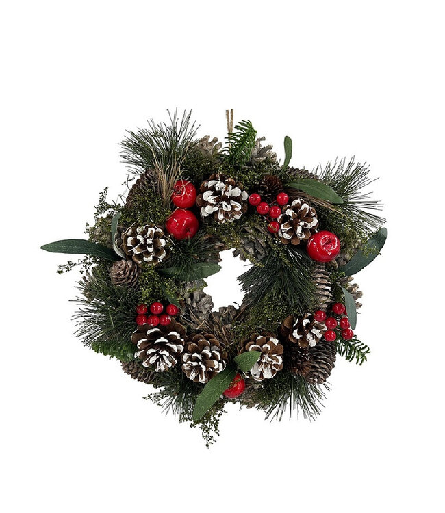 Natural Mixed Colours Apple Wreath | Diameter 30 centimetres | Available to order individually