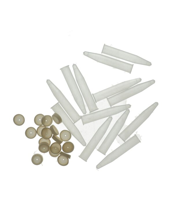 Flacon anthurium blanc avec bouchon | Contenu 7,5 centimètres cubes | À commander par 100 pièces