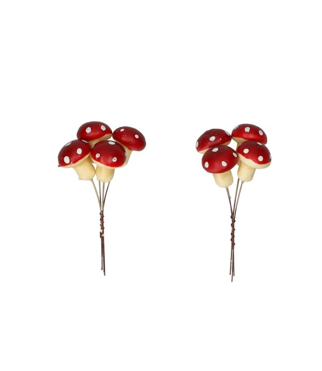 Champignon rouge avec piquet | Diamètre 3 centimètres | À commander par 24 pièces