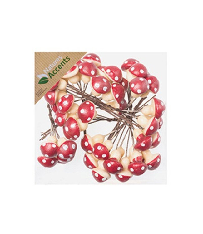 Champignon rouge Bijsteker | Diamètre 2 centimètres | Commande par 48 pièces
