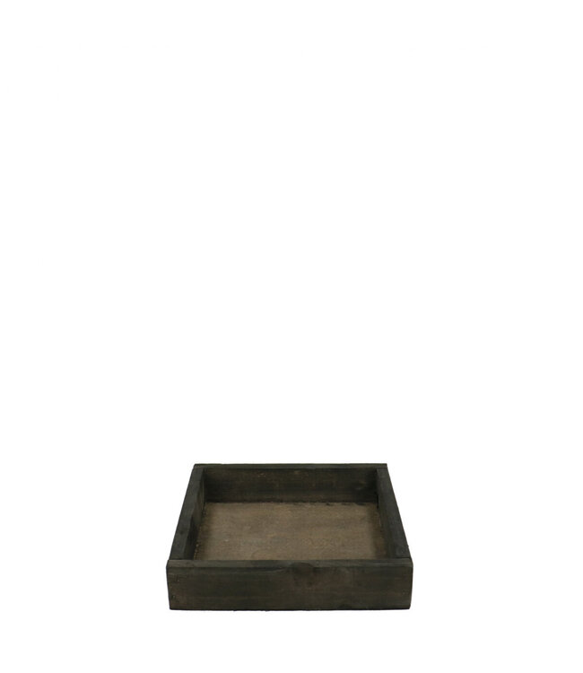 Dark brown wooden tray | Size 14 x 14 x 3 centimetres | Available to order in sets of 10