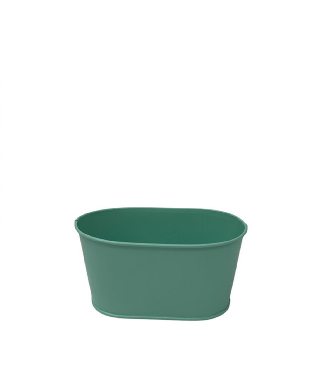Green Zinc Flowerpot Planter Milo | Size 15.5 x 8 centimetres | Available to order in sets of 10