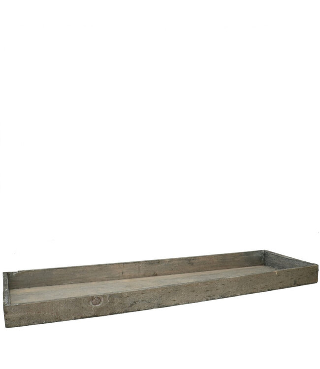 Plateau en bois gris | Dimensions 60 x 20 x 4 centimètres | Commande par lot de 4 pièces