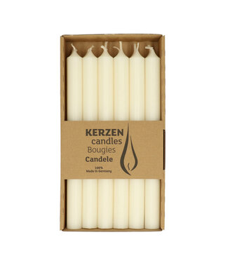 4A Bougie rustique crème | Diamètre 2,2 centimètres | Hauteur 25 centimètres | Par 12 pièces