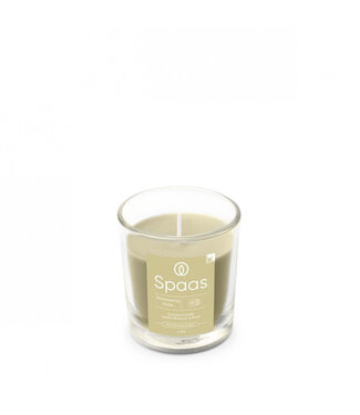 4A Bougie parfumée beige en verre Smile | Diamètre 7 centimètres | Hauteur 7,5 centimètres | Par 6 pièces