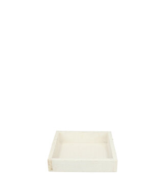 4A Plateau en bois blanc naturel | Dimensions 14 x 14 x 3 centimètres | Par 10 pièces
