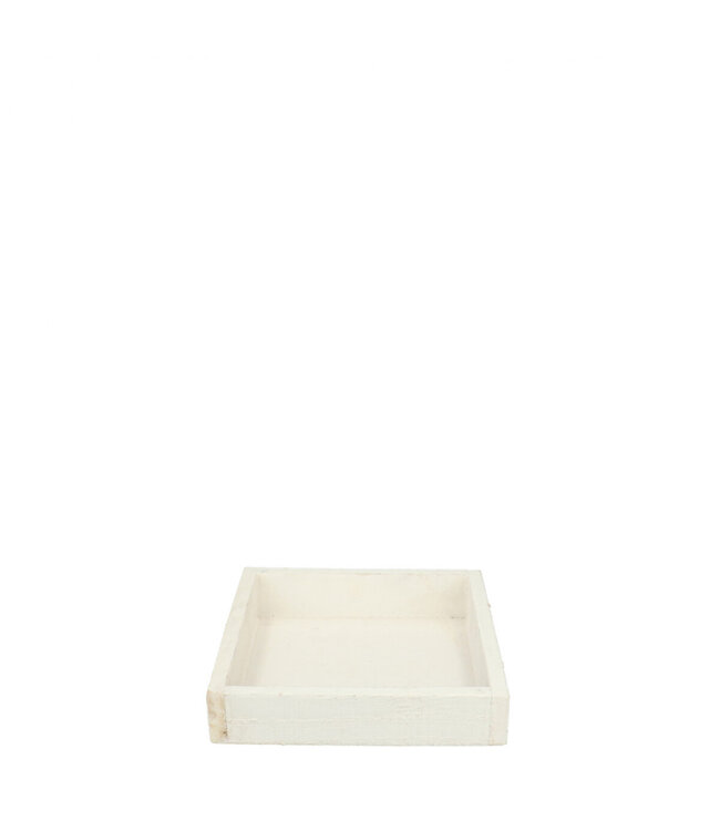 Natural white wooden tray | Size 14 x 14 x 3 centimetres | Available to order in sets of 10