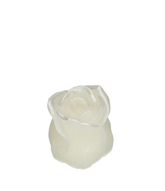 4A Bougies blanches naturelles en forme de rose | Dimensions 6 x 7 centimètres | Par 9 pièces