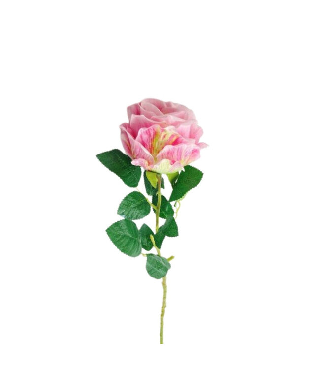 Pink Rose artificial flower | Rosa artificial flowers | Length 65 centimetres | Available to order in sets of 6