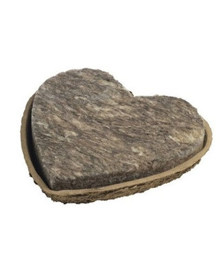 4A Brown Oasis Fibre heart | Diameter 27 centimetres | Per 4 pieces