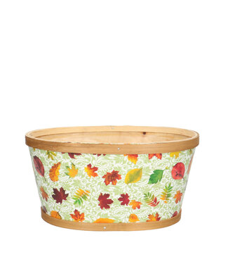 4A Gemischte Farben Holzblätter Schale | Größe 22 x 18 x 11 Zentimeter | Pro 10 Stück