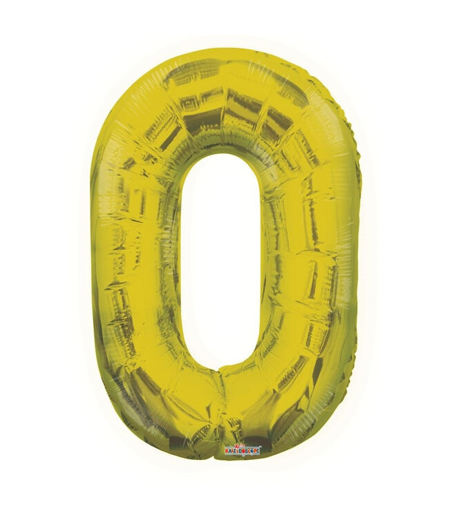 Fête dorée ! Ballon “0” | Longueur 85 centimètres | Disponible à l'unité