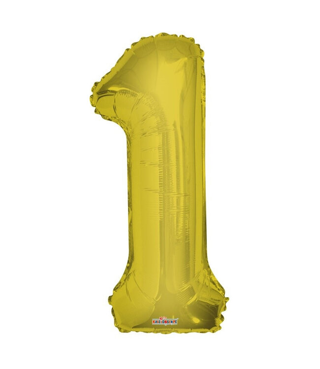 Fête dorée ! Ballon “1” | Longueur 85 centimètres | Disponible à l'unité
