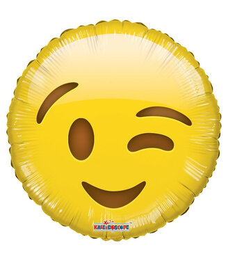 4A Fête Jaune ! Ballon avec Emoji | Diamètre 45 centimètres | Par 10 pièces
