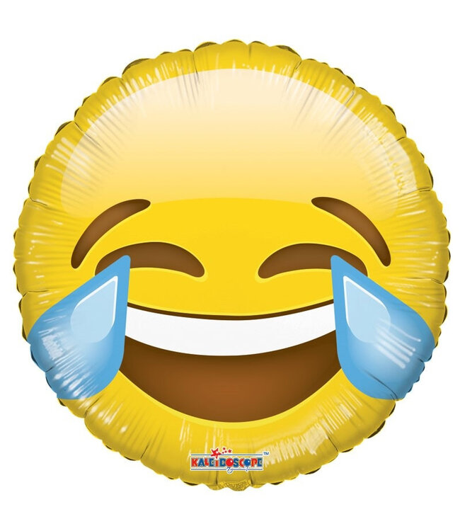 Fête Jaune ! Ballon avec Emoji | Diamètre 45 centimètres | À commander par 10 pièces