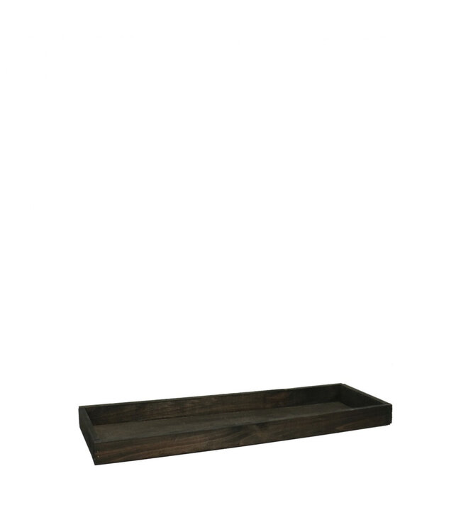 Plateau en bois brun foncé | Dimensions 40 x 14 x 3 centimètres | Commande par lot de 4 pièces