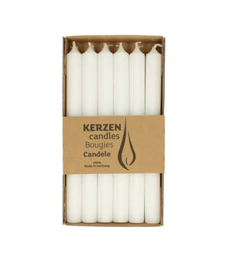 4A Natural white rustic table candle | Diameter 2.2 centimetres | Height 25 centimetres | Per 12 pieces