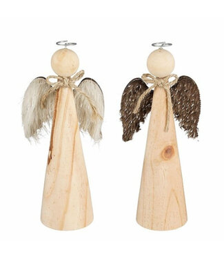 4A Couleurs mélangées ange de Noël déco | Dimensions 8,5 x 5,5 x 21 centimètres | Par 12 pièces