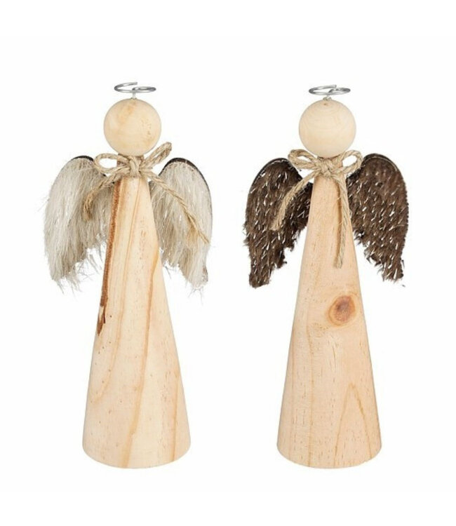 Mixed colours Christmas angel decoration | Size 8.5 x 5.5 x 21 centimetres | Available to order in sets of 12