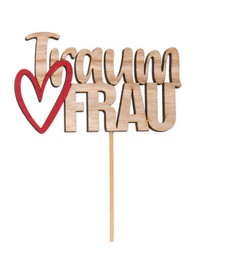4A Piquet rouge Traumfrau bois | Longueur 50 centimètres | Diamètre 10 centimètres | Par 24 pièces