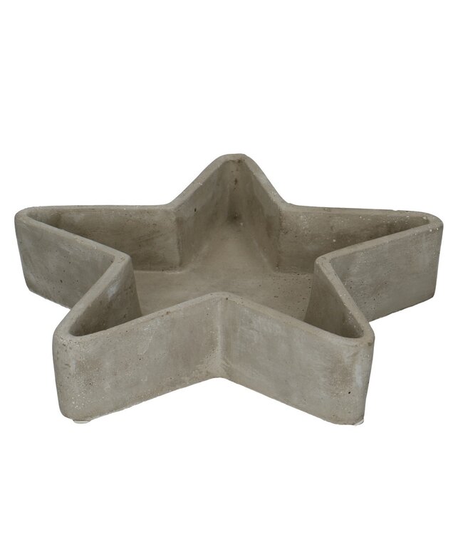 Grey ceramic Christmas flower pot planter star | Diameter 25 centimetres | Height 5 centimetres | Available to order in sets of 12
