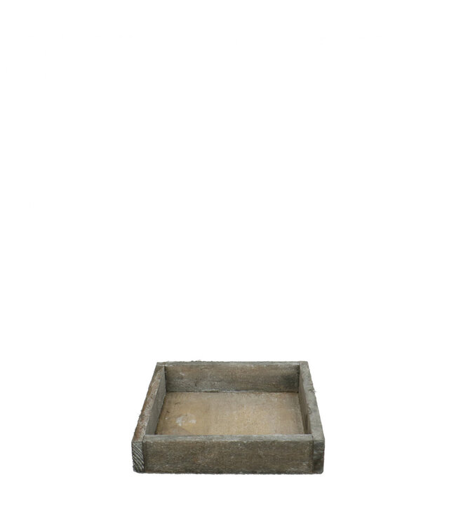 Grey wooden tray | Size 14 x 14 x 3 centimetres | Available to order in sets of 10