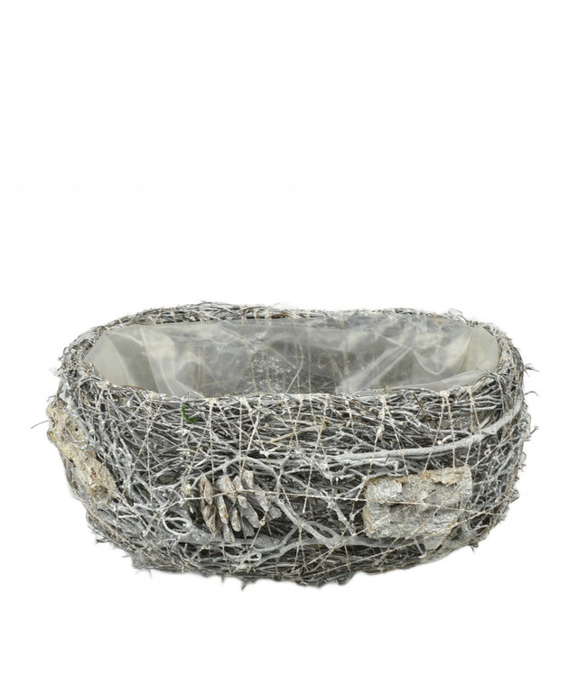 Pot de plante Salim vert | Dimensions 19 x 11 x 10 centimètres | Commande par lot de 2 pièces
