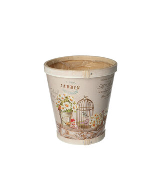 4A Taupe wooden birdcage flowerpot planter | Size 13 x 14 centimetres | Per 10 pieces