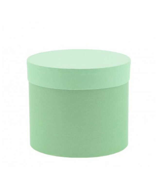Green cardboard bouquet holder Hatbox | Size 15 x 13 centimetres | Available to order in sets of 6