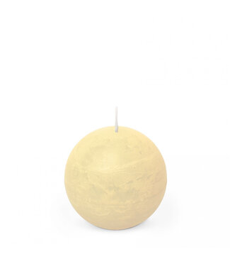 4A Cream-coloured rustic ball candle | Diameter 8 centimetres | Per 6 pieces