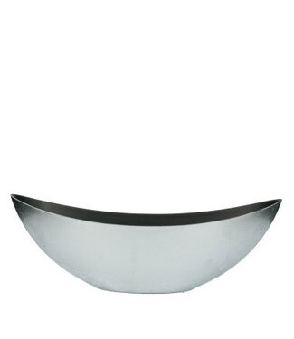 4A Bol en mélamine argentée en forme de bateau | Dimensions 39 x 12 x 13 centimètres | Par 12 pièces