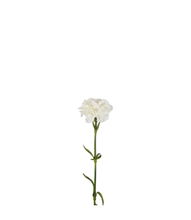 Natural white carnation artificial flower | Dianthus artificial flowers | Length 53 centimetres | Available to order per 6 pieces