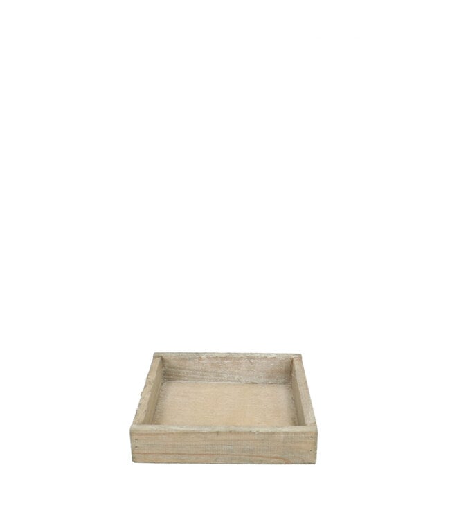 Plateau en bois brun clair | Dimensions 14 x 14 x 3 centimètres | Commande par 10 pièces
