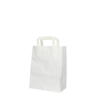 4A Natural white paper bags | Size 22 x 11 x 28 centimetres | Per 50 pieces