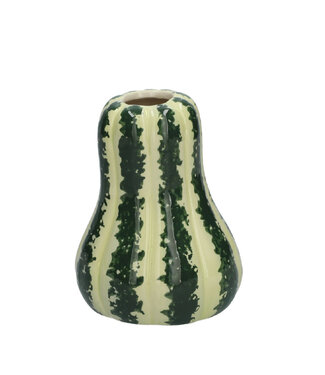 4A Vase en céramique verte citrouille | Diamètre 11 centimètres | Hauteur 14 centimètres | Par 12 pièces